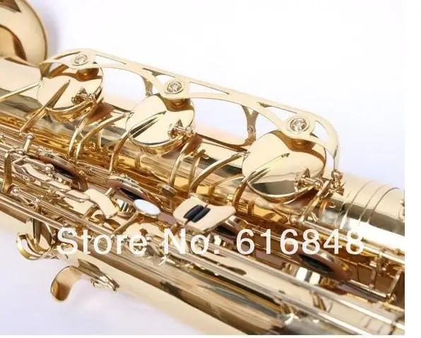 High Quality Brass Baritone Saxophone Gold Lacquer E Flat Baritone Sax New Arrival Musical Instrument with Mouthpiece Case