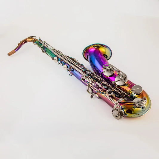 High Tenor Saxophone  Bb Tune lacquered Dazzling colour Woodwind Instrument With Case Accessories Free Shipping