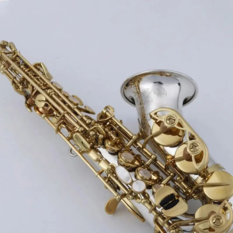 High-end white copper silver-plated 9937 original structure B-key bending high-pitched saxophone professional-grade tone SAX