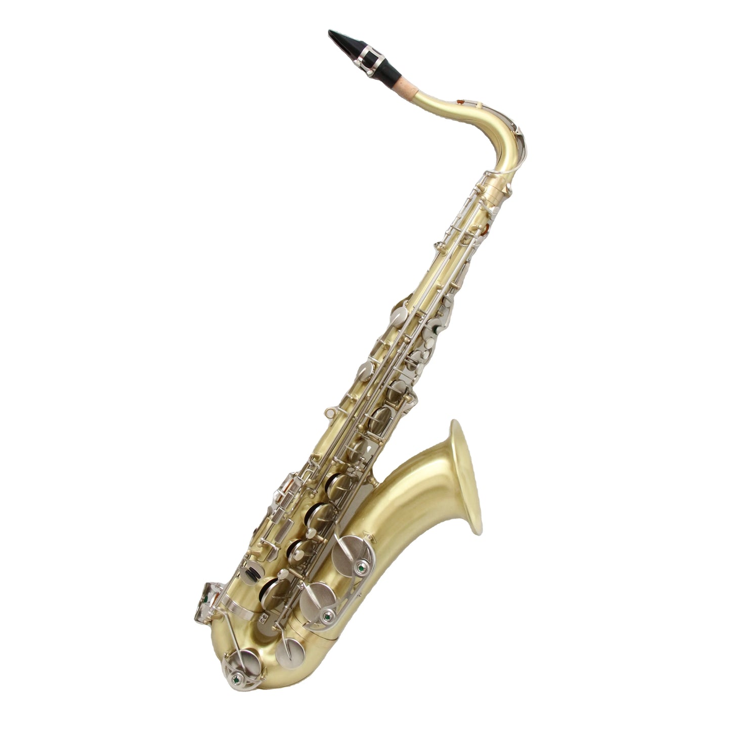 High quality saxophone tenor professional Gold Brush Body Nickel Brush Keys tenor saxophone