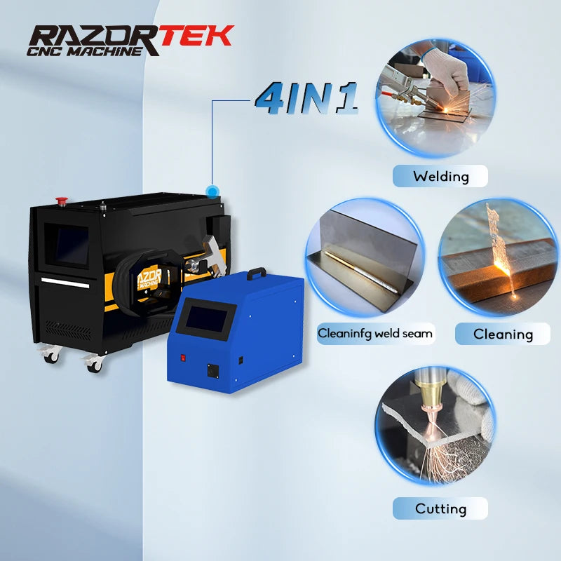 Hot Sales Razortek 4in1 Laser Welding cleaning cutting Equipment with S&A Water Chiller MiNi Laser Welding Machine Price