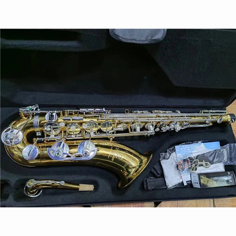 Hot Selling Bb Tenor Saxophone Gold Lacquer YTS-82Z Yellow Brass Musical instrument Professional with Case Accessories