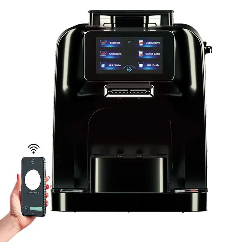 Hot Selling Touch Screen With Milk Jug Built-in Small Refrigerator Smart Coffee Machine Wifi For Home Office