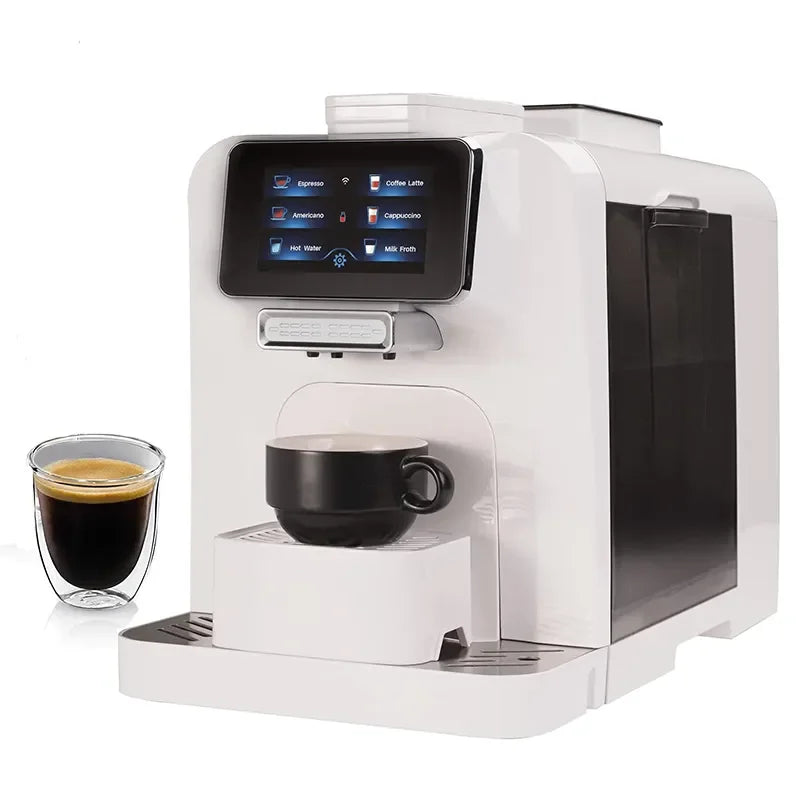 Hot Selling Touch Screen With Milk Jug Built-in Small Refrigerator Smart Coffee Machine Wifi For Home Office