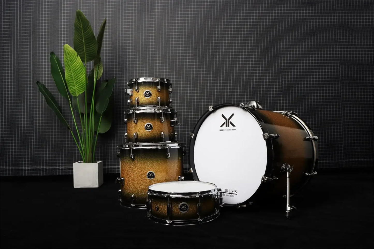 Electronic musical instruments Hot sell percussion instrument special Aluminum frame drum set professional