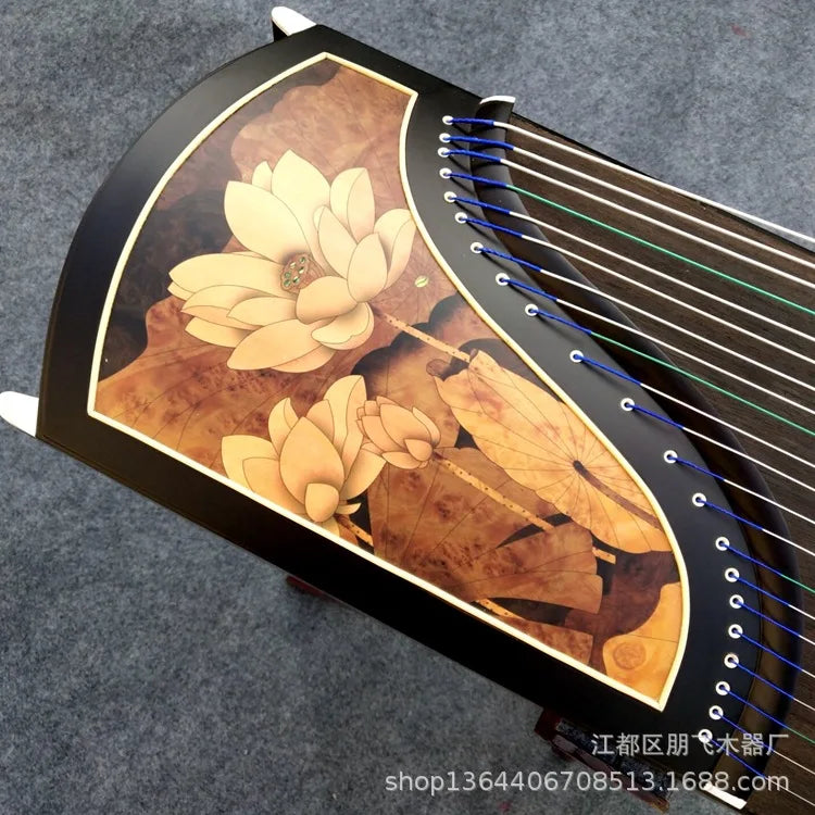 MMOOKA Hot-selling red sandalwood lotus pond moonlight guzheng, playing instrumentos musicais