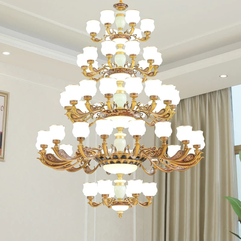 Hotel Project Huge pendant Chandelier church Large stairwell led Chandeliers for villa Hall Staircase Lamp commercial lighting