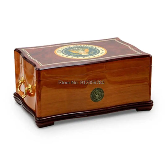 Humidor Humidor Box Cedar Wood White House Humidifier Box Large Capacity Cigar Cigar Box with Hygrometer