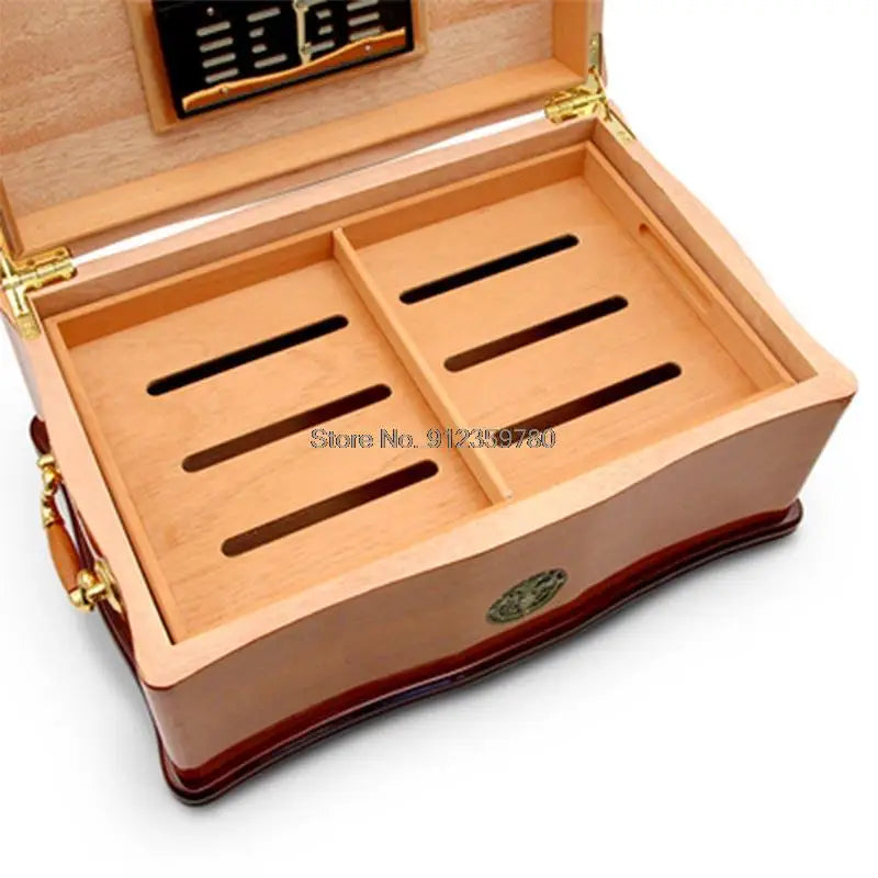 Humidor Humidor Box Cedar Wood White House Humidifier Box Large Capacity Cigar Cigar Box with Hygrometer