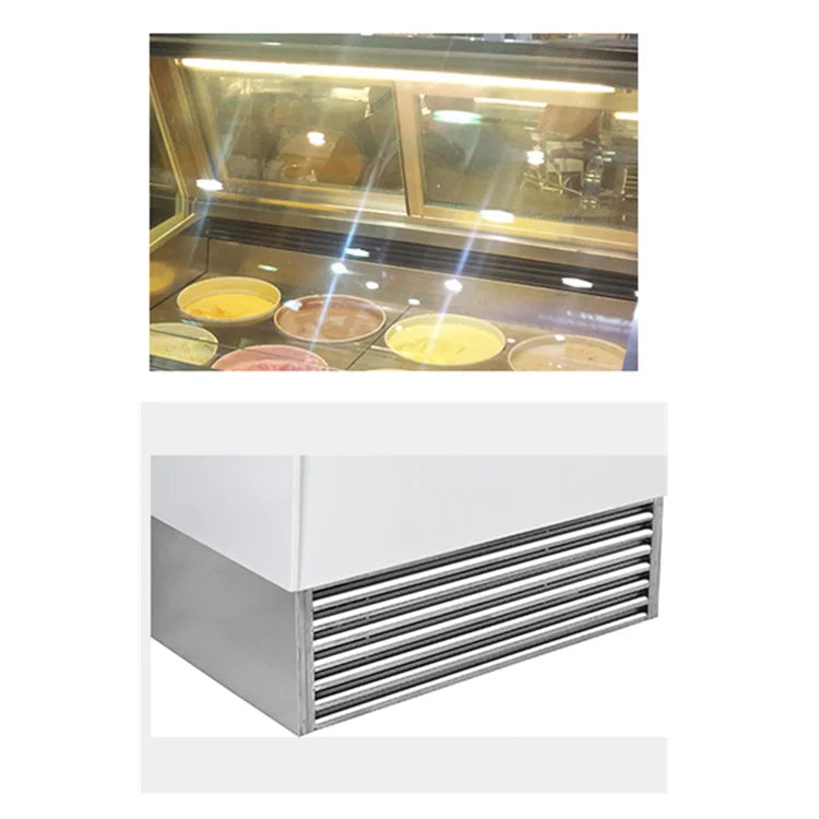 Ice cream display cabinet commercial large freezer ice cream freezer display cabinet ice cream display cabinet 6 barrels 8 barre