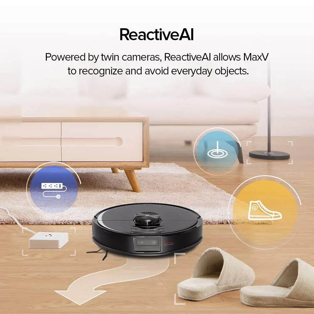 In Stock New Global Version Roborock S6 MaxV Robot Vacuum Cleaner ReactiveAI and LiDAR Navigator Strong Suction Intelligent Mop