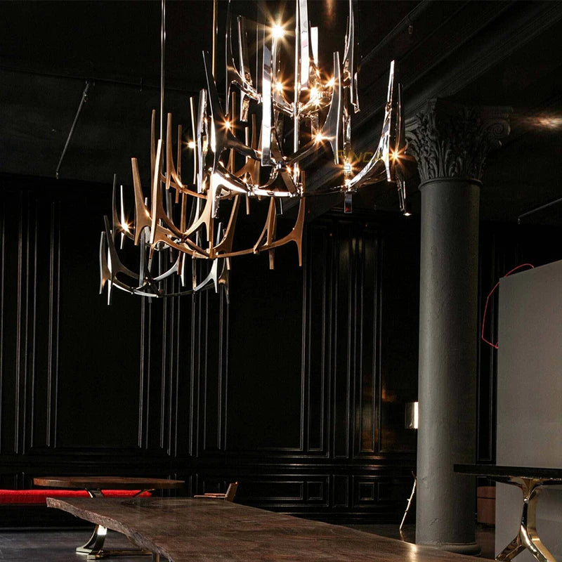 Individuality living room chandelier simple dining room lamp duplex villa high-grade decorative lights
