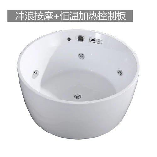 Integrated circular hotel home adult couple thickened acrylic small unit internet red bathtub