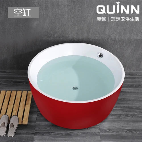 Integrated circular hotel home adult couple thickened acrylic small unit internet red bathtub