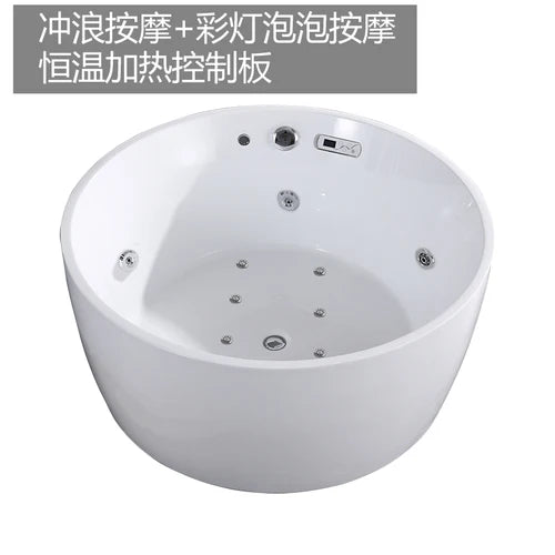 Integrated circular hotel home adult couple thickened acrylic small unit internet red bathtub