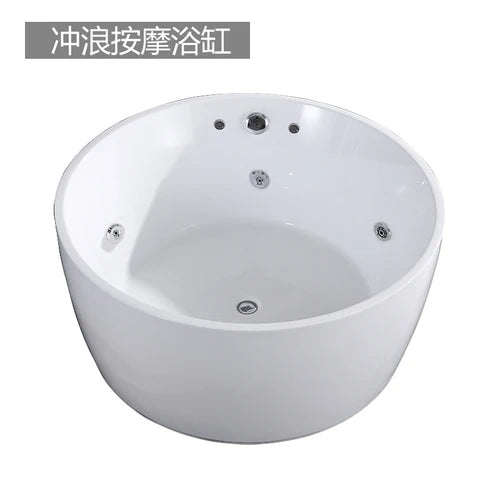 Integrated circular hotel home adult couple thickened acrylic small unit internet red bathtub