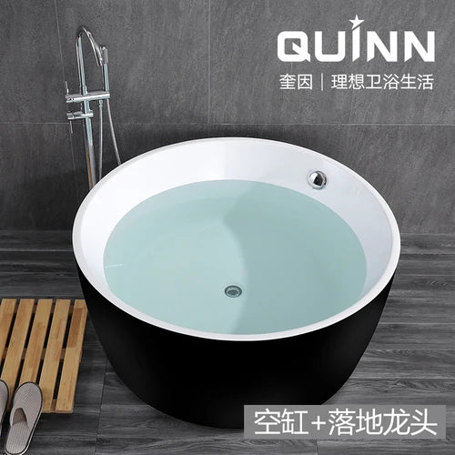 Integrated circular hotel home adult couple thickened acrylic small unit internet red bathtub