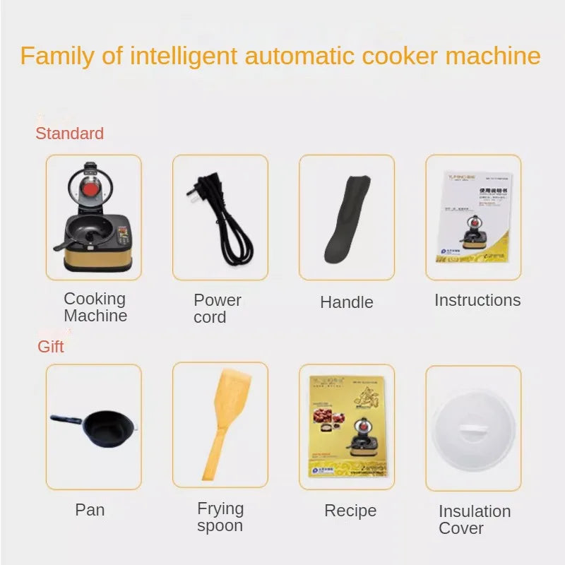 Intelligent Automatic Stir-frying Machine Kitchen Robot Machine with Free Pan רובוט חכם Robo De Cozinha Robot Cucina Inteligente