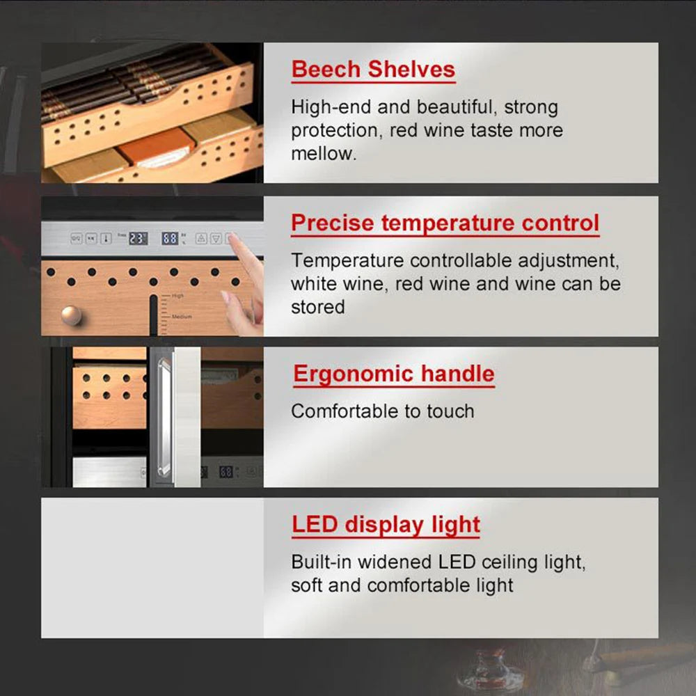 Intelligent Constant Temperature and Humidity Cigar Storage Cabinet Compressor Refrigeration Electric Cigar Humidor