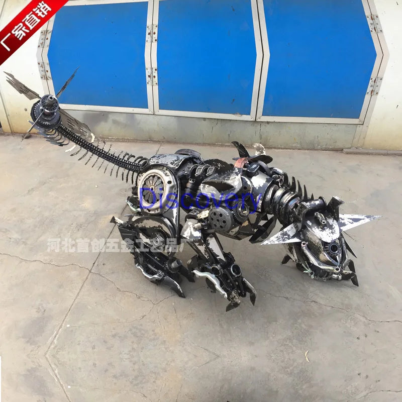 Iron Mechanical Dog Large Robot Creative Decoration Welding Large Transformer Mold Gear Industrial Wind