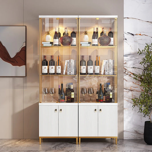 Italian light luxury wine cabinet,figure display cabinet,integrated storage against the wall,display cabinet, modern double door