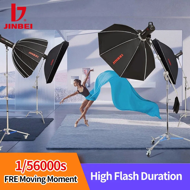 JINBEI MSN 1200pro High Speed Studio Flash Video light 1200W Professional Photography Fill Light Equipment Support HSS/FRE Mode