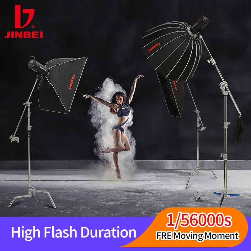 JINBEI MSN 1200pro High Speed Studio Flash Video light 1200W Professional Photography Fill Light Equipment Support HSS/FRE Mode