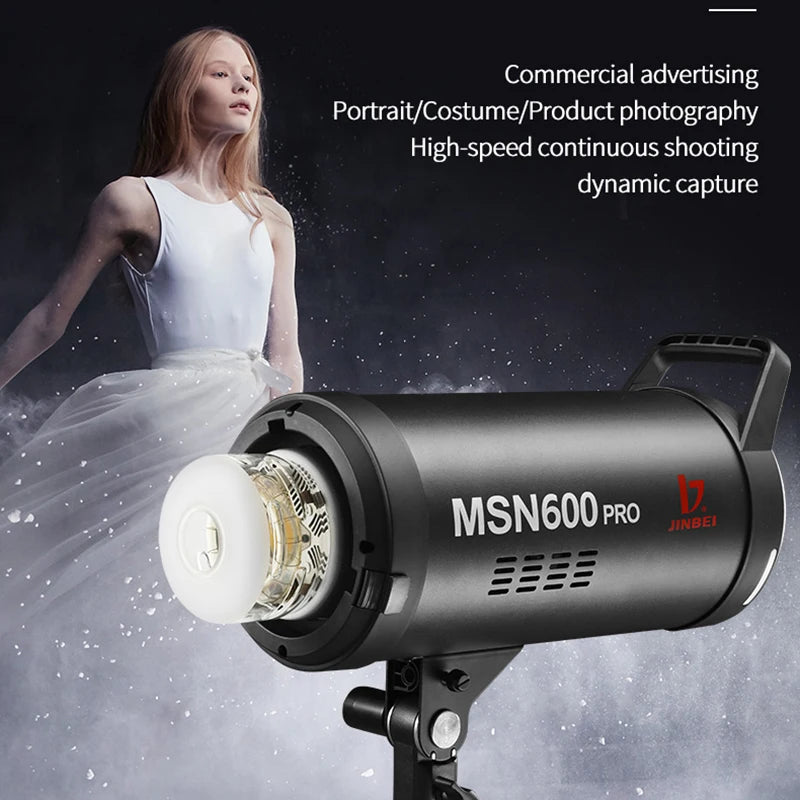 JINBEI MSN 600pro 600W High Speed Studio Flash Professional Photography Fill Light Equipment HSS/FRE Mode