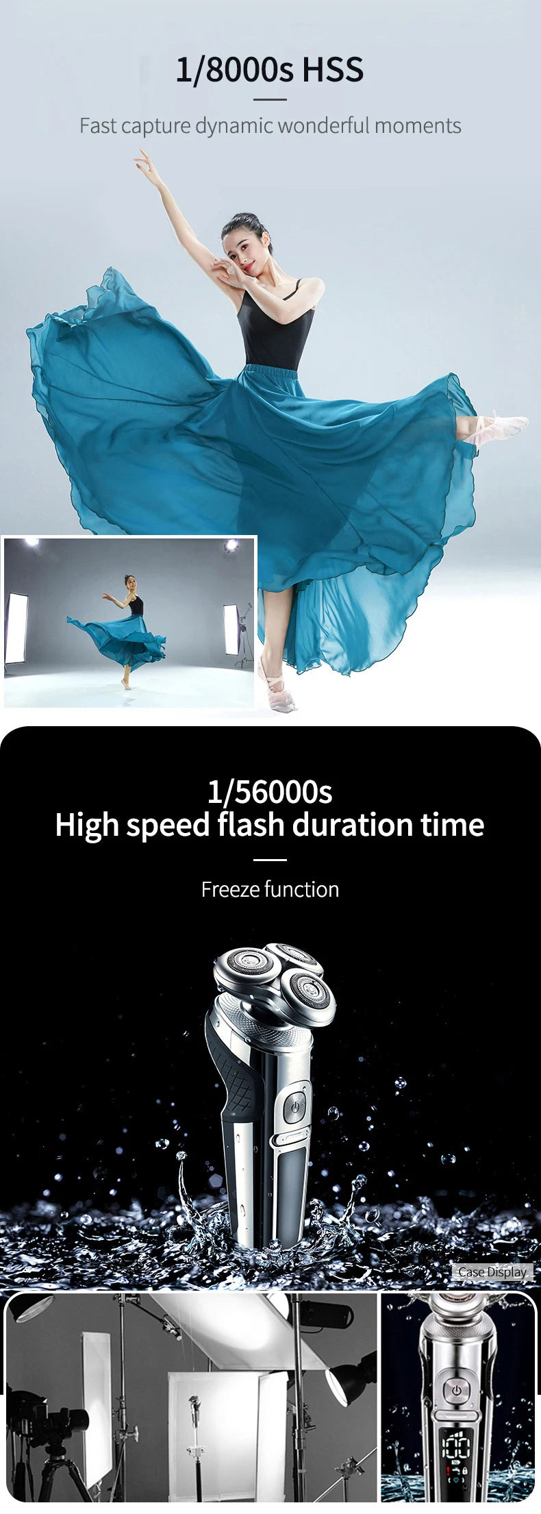 JINBEI MSN 800pro High Speed Studio Flash 800W Professional Photography Fill Light Equipment Support HSS/FRE