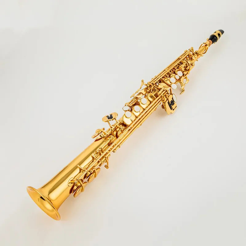 JK-keilwerth ST90 Brass Straight Soprano Bb B Flat Sax Saxophone Woodwind Instrument Natural Shell Key Carve Pattern