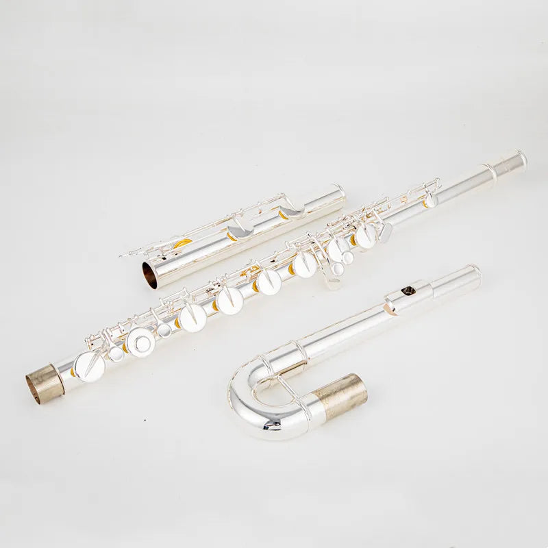 Japan Pearl PFB 305 C Key Professional Transverse Flute Low C Bass flute Musical Instrument with Box Cleaning Cloth Stick Glove