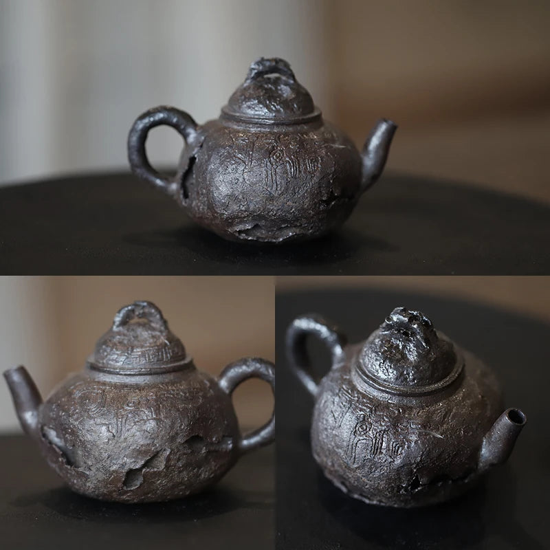 Jin. Park You Detective Handmade Chai Shao Pot, Purple Sand Ball Hole, Shuo Pu Gui Feng Tea Set, Small Capacity