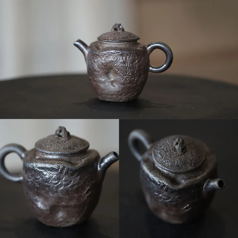 Jin. Park You Detective Handmade Chai Shao Pot, Purple Sand Ball Hole, Shuo Pu Gui Feng Tea Set, Small Capacity