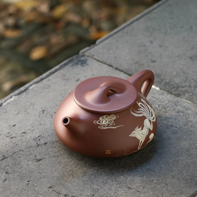 【 Jingzhou Kiln 】 Large Collection Yixing Purple Sand Pot 2022 Lot Bottom Trough Clear Stone Ladle Handmade By Yuan Junquan