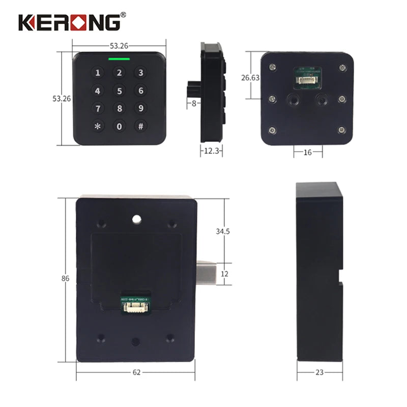 KERONG Smart Locker Lock Digital Password Button Intelligent Drawer Wardrobe Cabinet Door Lock