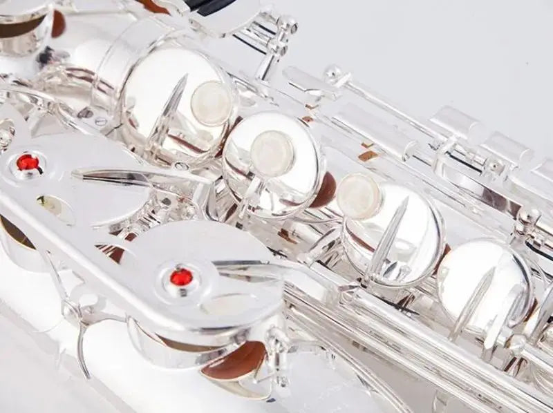 Kaluolin Brand Japan High quality Alto Saxophone E-Flat Sax Silver Alto Mouthpiece Reed Neck Musical Instrument Free