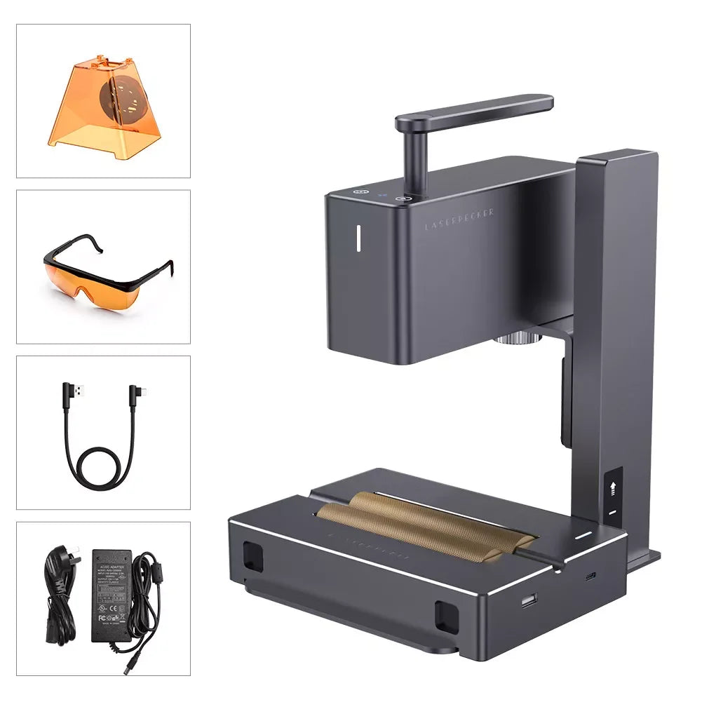 MMOOKA LASERPECKER Handheld Laser Engraver Portable Powerful Laser Engraving Cutting Machine With 5W Bluetooth  CNC DIY SuperFast LP2