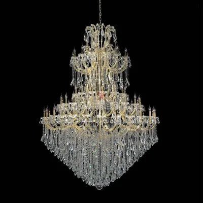 Large Crystal Chandelier Modern Living Room Lobby Hotel Lamp Luxury Villa Crystals Glass For Chandeliers Candle Lighting LED