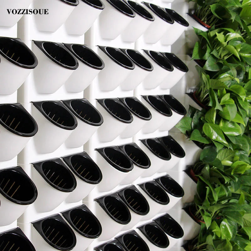 Large Self Watering Pot Smart Wall Planter Plastic Flower Pot Air Plant Holder Indoor Garden Decor Vertical Hydroponic System