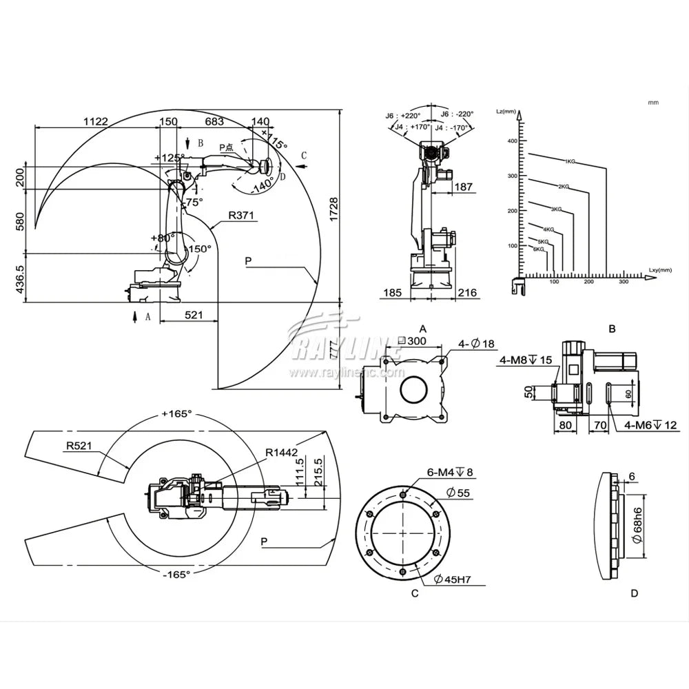 Laser robotic arm welding equipment 1000w 2000w