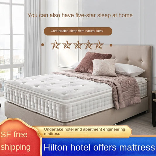 Latex Mattress Silent Independent Spring Dual Use Soft and Hard Spine Protection Five-star Hotel Public