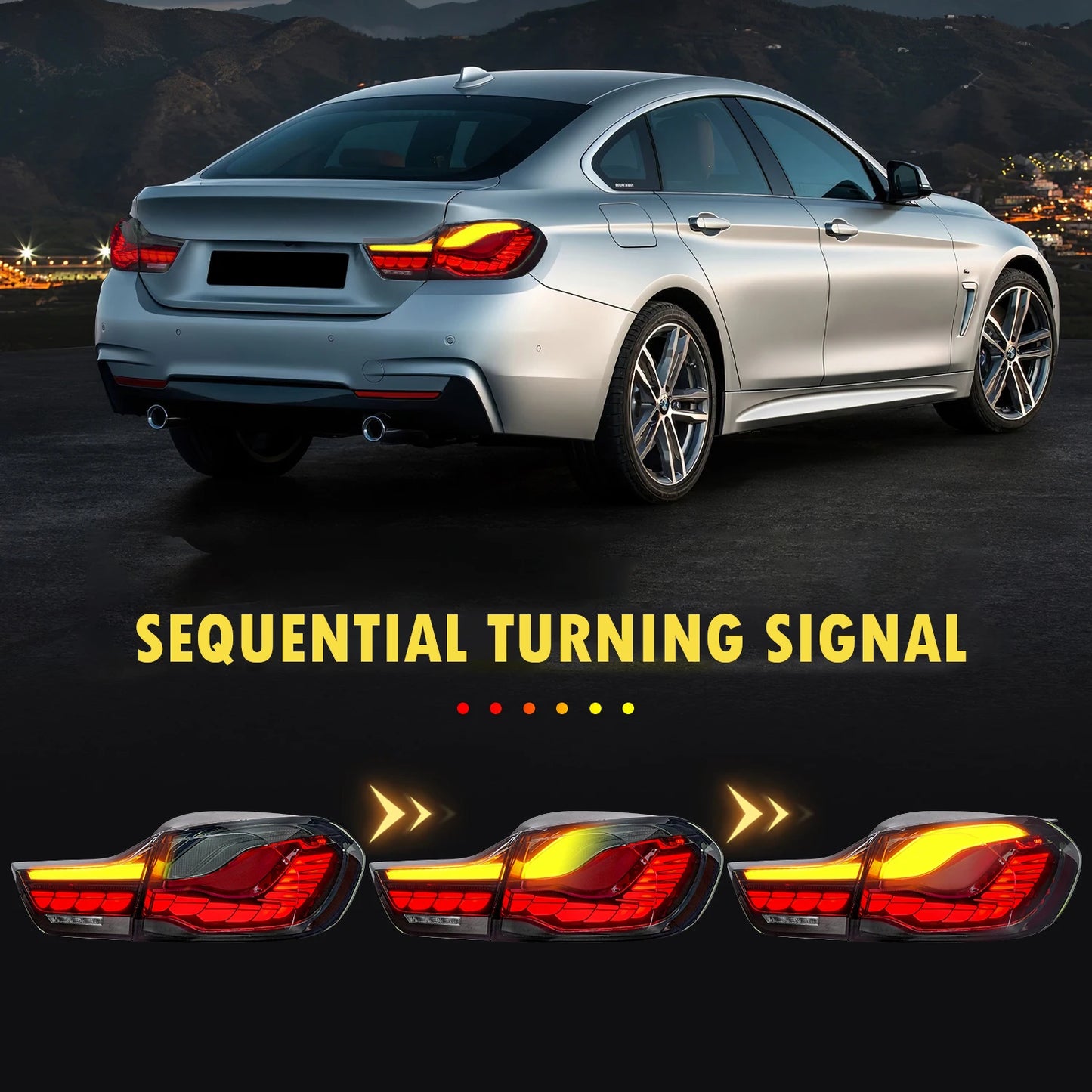 Led Tail Lamp GTS Style Dragon Scale Sequential Truning Signal For  2014-2020 4 Series M4 F32 F82 Taillights