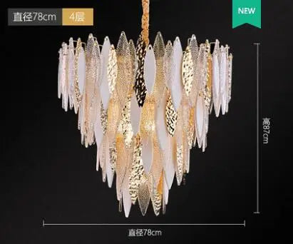 Light luxury chandelier after modern glass chandelier atmosphere villa dining room bedroom net red chandelier designer living