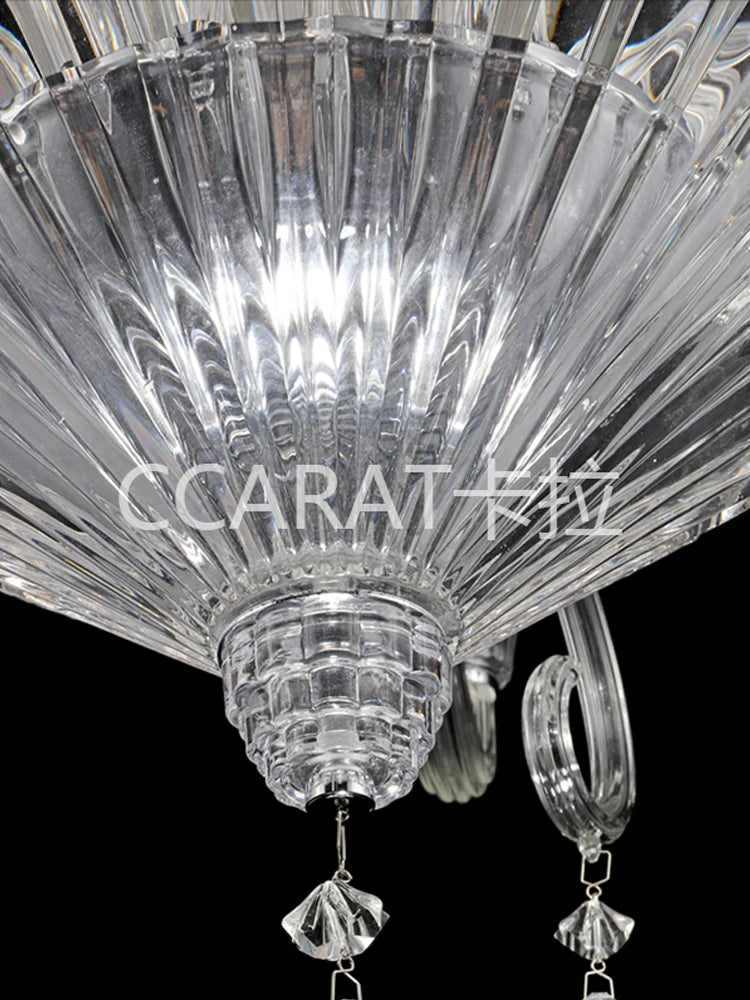 Light luxury chandelier simple bedroom crystal lamp living room decorative lamp post-modern dining room villa chandelier