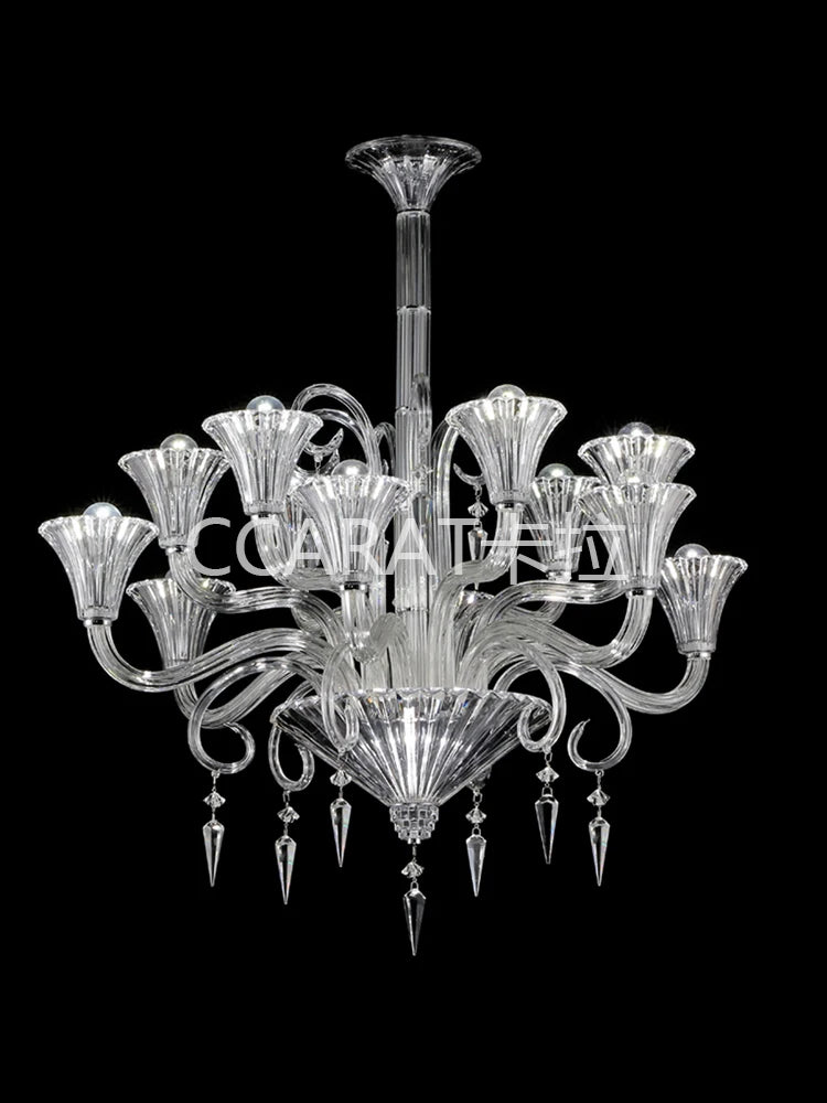 Light luxury chandelier simple bedroom crystal lamp living room decorative lamp post-modern dining room villa chandelier