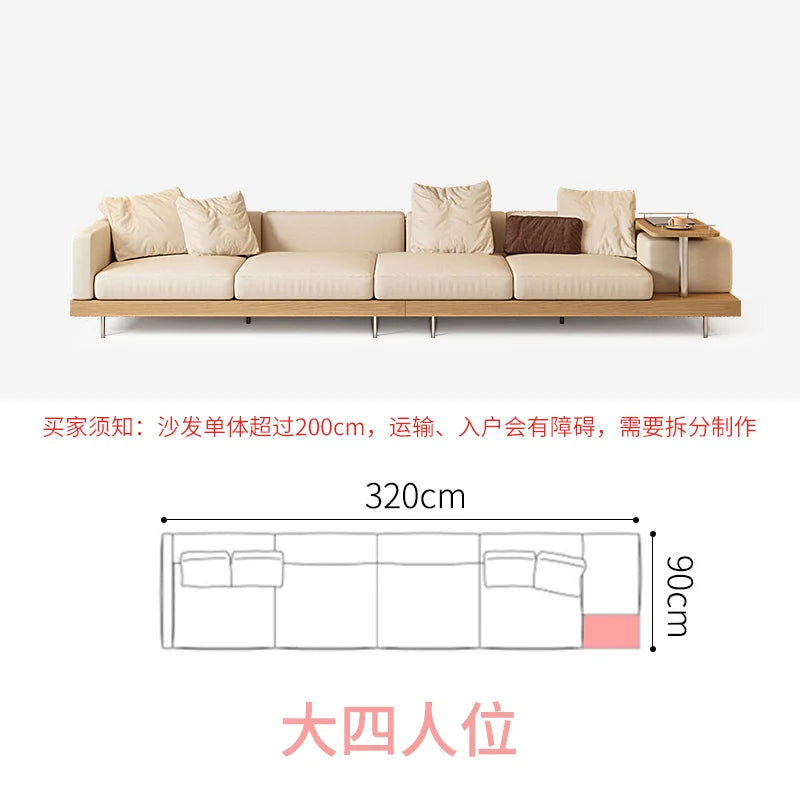 Light luxury new sofa wabi sabi style living room modern simple size apartment fabric sofa combination technology cloth