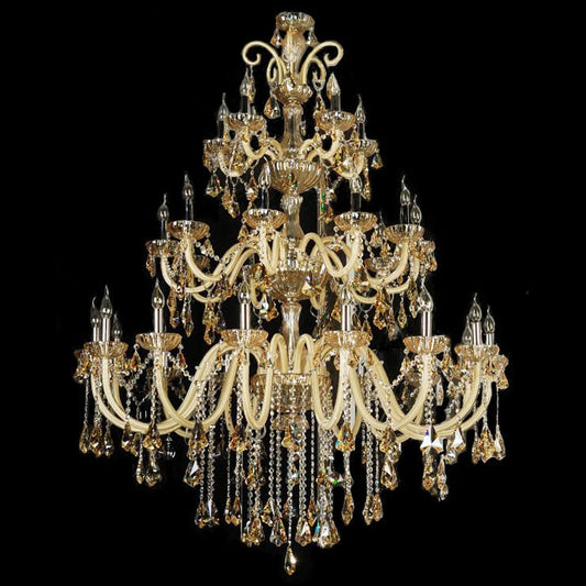 Luxury Crystal Chandelier Light Creative Candle Duplex Building Stair Ceiling Chandeliers Modern Hotel Club Villa Lighting Decor