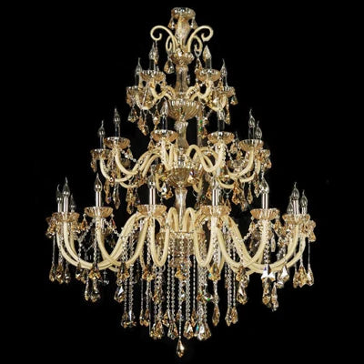 Luxury Crystal Chandelier Light Creative Candle Duplex Building Stair Ceiling Chandeliers Modern Hotel Club Villa Lighting Decor