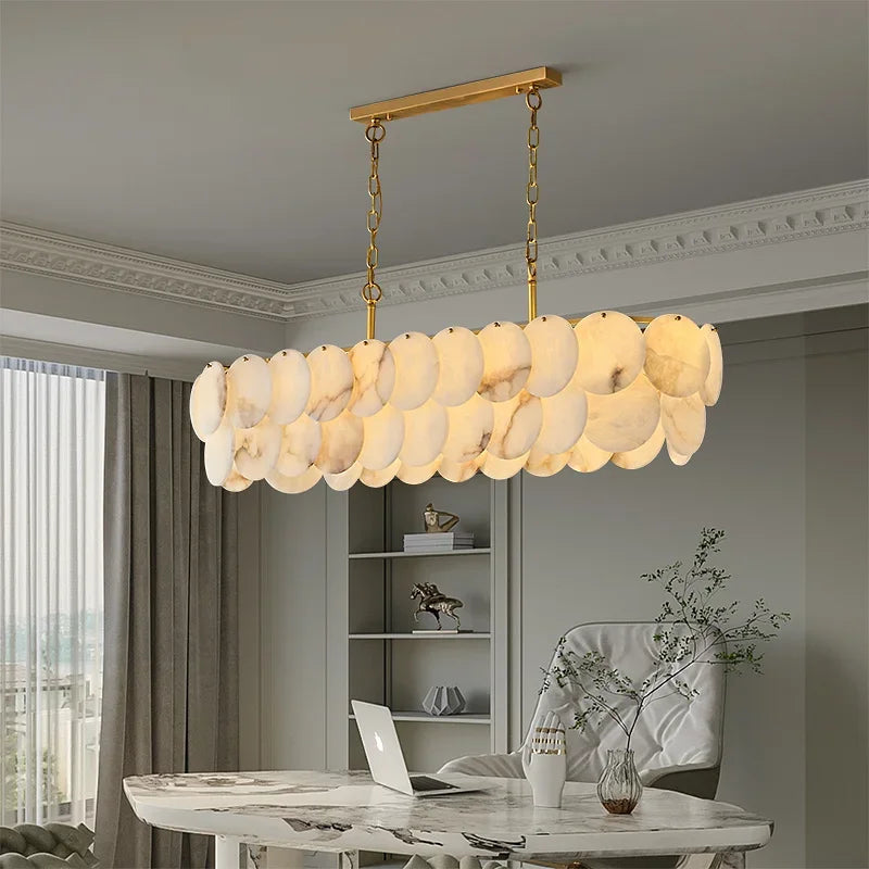 Luxury Marble Design Top Quality LED Chandelier Lighting Lustre Suspension Luminaire Lampen For Dinning Room Kitchen Island
