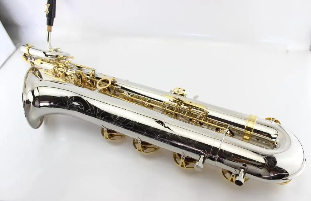 MARGEWATE Eb Baritone Saxophone Brass Nicke Silver Gold Key Bari Sax New Arrival Musical Instrument with Mouthpiece Case
